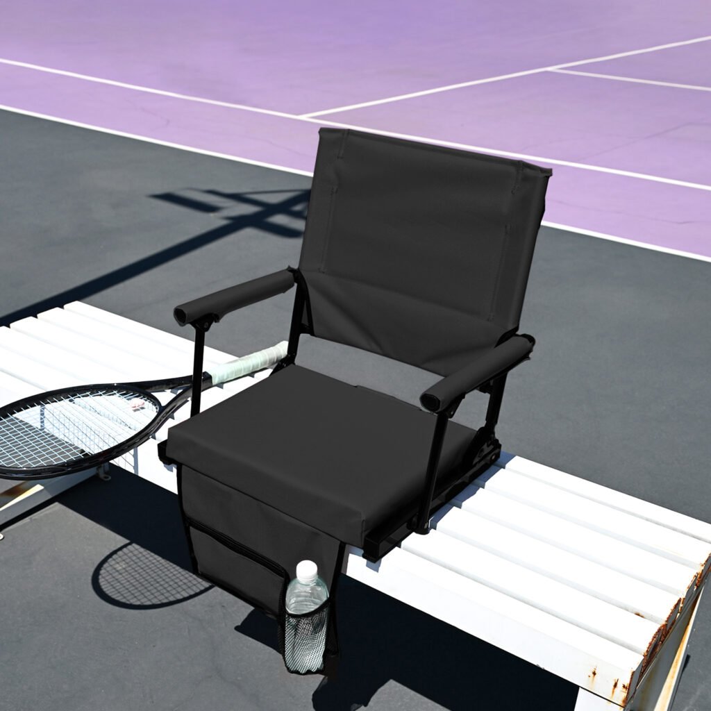 Adjustable backrest bleacher seat with fold-down back, OEM stadium chair from Canbo