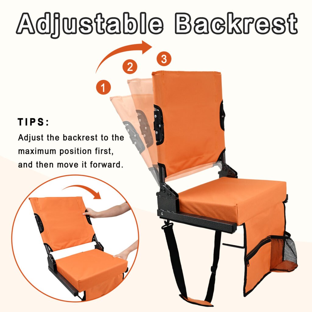 adjustable bleacher chair